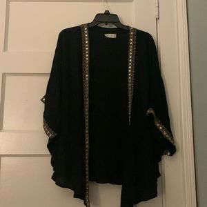 Black and gold altard state kimono